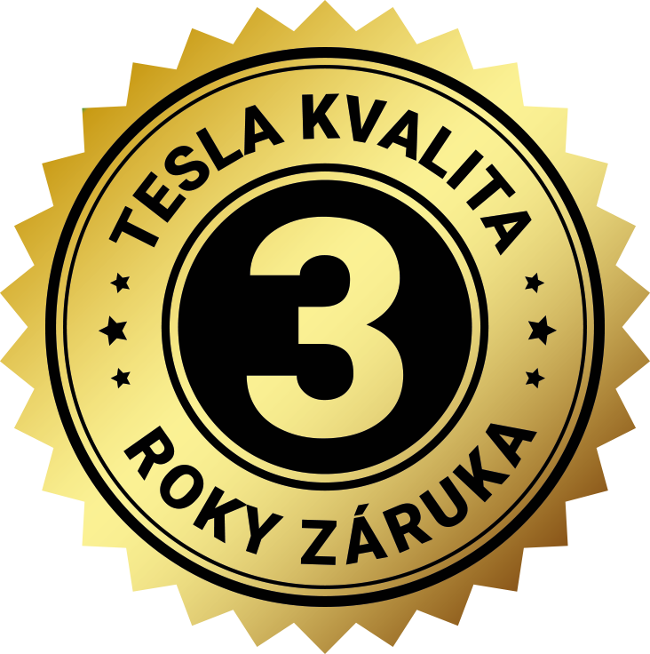 TESLA - 3 roky záruka